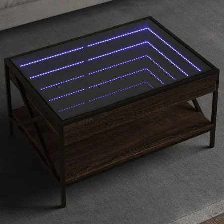 Couchtisch mit Infinity LED in Eichenbraun 70x50x38 cm von , Couchtisch - Ref: Foro24-847706, Preis: 91,05 €, Rabatt: %
