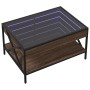 Coffee table with Infinity LED brown oak 70x50x38 cm by , Coffee table - Ref: Foro24-847706, Price: 92,15 €, Discount: %