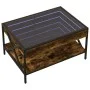 Coffee table with Infinity LED smoked oak 70x50x38 cm by , Coffee table - Ref: Foro24-847704, Price: 88,84 €, Discount: %
