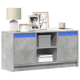 TV-Schrank aus grauem Beton-Ingenieurholz mit LED-Beleuchtung, 100x34x50 cm. von , TV-Möbel - Ref: Foro24-852190, Preis: 82,1...