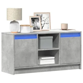 TV-Schrank aus grauem Beton-Ingenieurholz mit LED-Beleuchtung, 100x34x50 cm. von , TV-Möbel - Ref: Foro24-852190, Preis: 80,8...