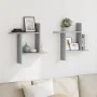 Wall shelf 2 units engineered wood gray Sonoma 50x12x50cm by , Shelves and shelves - Ref: Foro24-853259, Price: 24,19 €, Disc...