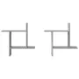 Wall shelf 2 units engineered wood gray Sonoma 50x12x50cm by , Shelves and shelves - Ref: Foro24-853259, Price: 24,19 €, Disc...