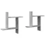 Wall shelf 2 units engineered wood gray Sonoma 50x12x50cm by , Shelves and shelves - Ref: Foro24-853259, Price: 24,19 €, Disc...