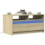 Center table with LED lights made of Sonoma oak engineered wood by , Coffee table - Ref: Foro24-851993, Price: 96,93 €, Disco...