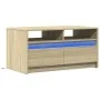 Center table with LED lights made of Sonoma oak engineered wood by , Coffee table - Ref: Foro24-851993, Price: 96,93 €, Disco...