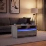 Center table with LED lights made of Sonoma oak engineered wood by , Coffee table - Ref: Foro24-851993, Price: 96,93 €, Disco...