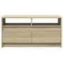 Center table with LED lights made of Sonoma oak engineered wood by , Coffee table - Ref: Foro24-851993, Price: 96,93 €, Disco...