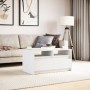 Mesa de centro con luces LED madera ingeniería blanca de , Mesas de centro - Ref: Foro24-851991, Precio: 90,67 €, Descuento: %