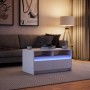 Mesa de centro con luces LED madera ingeniería blanca de , Mesas de centro - Ref: Foro24-851991, Precio: 90,67 €, Descuento: %