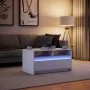 White engineered wood coffee table with LED lights by , Coffee table - Ref: Foro24-851991, Price: 89,48 €, Discount: %
