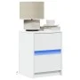 Nachttische mit LED-Lichtern 2 Stück weißes Ingenieurholz von , Nachttische - Ref: Foro24-852034, Preis: 82,78 €, Rabatt: %