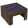 Coffee table with Infinity LED brown oak 50x50x30 cm by , Coffee table - Ref: Foro24-847608, Price: 69,84 €, Discount: %