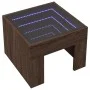 Coffee table with Infinity LED brown oak 40x40x30 cm by , Coffee table - Ref: Foro24-847601, Price: 56,87 €, Discount: %