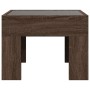 Mesa de centro con Infinity LED marrón roble 40x40x30 cm de , Mesas de centro - Ref: Foro24-847601, Precio: 59,40 €