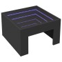 Coffee table with Infinity LED black 50x50x30 cm by , Coffee table - Ref: Foro24-847603, Price: 70,54 €, Discount: %