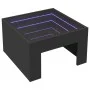 Coffee table with Infinity LED black 50x50x30 cm by , Coffee table - Ref: Foro24-847603, Price: 69,72 €, Discount: %