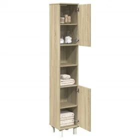 Armario de baño madera ingeniería roble Sonoma 30,5x30x179 cm de , Muebles de baño - Ref: Foro24-849631, Precio: 70,03 €, Des...