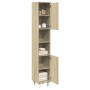 Badezimmerschrank aus Sonoma-Eichenfurnier, 30,5x30x179 cm. von , Badezimmermöbel - Ref: Foro24-849631, Preis: 70,92 €, Rabat...