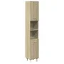 Armario de baño madera ingeniería roble Sonoma 30,5x30x179 cm de , Muebles de baño - Ref: Foro24-849631, Precio: 70,03 €, Des...