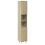 Badezimmerschrank aus Sonoma-Eichenfurnier, 30,5x30x179 cm. von , Badezimmermöbel - Ref: Foro24-849631, Preis: 70,92 €, Rabat...
