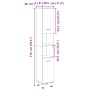 Badezimmerschrank aus Sonoma-Eichenfurnier, 30,5x30x179 cm. von , Badezimmermöbel - Ref: Foro24-849631, Preis: 70,92 €, Rabat...