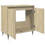 Engineered wood bathroom cabinet in Sonoma oak, 58x33x60 cm. by , Bathroom furniture - Ref: Foro24-849673, Price: 51,88 €, Di...