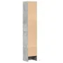Display cabinet with LED lights, engineered wood in gray concrete, 36x32.5x200 cm by , Sideboards - Ref: Foro24-852127, Price...