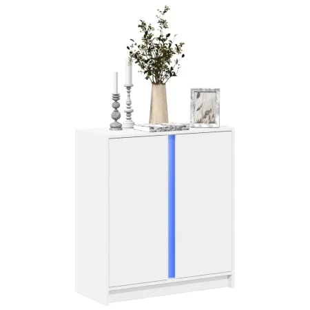 Sideboard mit LED-Lichtern aus weißem Ingenieurholz 77x34x85 cm. von , Sideboards - Ref: Foro24-852131, Preis: 74,39 €, Rabat...