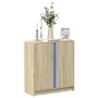 Sideboard mit LED-Beleuchtung aus Eichenholz in Sonoma-Optik 77x34x85 cm. von , Sideboards - Ref: Foro24-852133, Preis: 76,51...