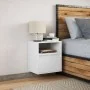 Wall-mounted TV stand with LED lights white 41x31x45 cm by , TV Furniture - Ref: Foro24-852313, Price: 51,29 €, Discount: %