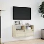 Wand-TV-Möbel mit LED-Lichtern, 2 Stück, Sonoma-Eiche, 41x31x45 cm. von , TV-Möbel - Ref: Foro24-852318, Preis: 81,12 €, Raba...