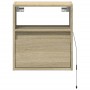 Wand-TV-Möbel mit LED-Lichtern, 2 Stück, Sonoma-Eiche, 41x31x45 cm. von , TV-Möbel - Ref: Foro24-852318, Preis: 82,29 €, Raba...