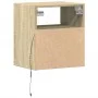 Wand-TV-Möbel mit LED-Lichtern, 2 Stück, Sonoma-Eiche, 41x31x45 cm. von , TV-Möbel - Ref: Foro24-852318, Preis: 81,12 €, Raba...