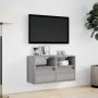 Wand-TV-Möbel mit LED-Lichtern, 2 Stück, in Sonoma-Grau, 41x31x45 cm. von , TV-Möbel - Ref: Foro24-852324, Preis: 90,12 €, Ra...