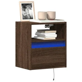Wand-TV-Möbel mit LED-Lichtern, 2 Stück, braune Eiche, 41x31x45 cm. von , TV-Möbel - Ref: Foro24-852326, Preis: 85,81 €, Raba...