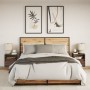 Wall-mounted TV furniture with LED lights, 2 units, brown oak, 41x31x45 cm. by , TV Furniture - Ref: Foro24-852326, Price: 87...