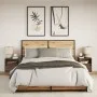 Wall-mounted TV furniture with LED lights, 2 units, brown oak, 41x31x45 cm. by , TV Furniture - Ref: Foro24-852326, Price: 85...