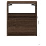 Wand-TV-Möbel mit LED-Lichtern, 2 Stück, braune Eiche, 41x31x45 cm. von , TV-Möbel - Ref: Foro24-852326, Preis: 87,11 €, Raba...