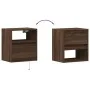 Wand-TV-Möbel mit LED-Lichtern, 2 Stück, braune Eiche, 41x31x45 cm. von , TV-Möbel - Ref: Foro24-852326, Preis: 85,81 €, Raba...