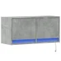 Mueble de TV de pared con luces LED gris hormigón 80x31x35 cm de , Muebles TV - Ref: Foro24-852358, Precio: 55,47 €, Descuent...