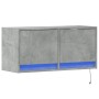 Wand-TV-Möbel mit LED-Lichtern in Betongrau 80x31x35 cm von , TV-Möbel - Ref: Foro24-852358, Preis: 56,18 €, Rabatt: %