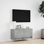 Wand-TV-Möbel mit LED-Lichtern in Betongrau 80x31x35 cm von , TV-Möbel - Ref: Foro24-852358, Preis: 56,18 €, Rabatt: %