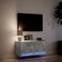 Mueble de TV de pared con luces LED gris hormigón 80x31x35 cm de , Muebles TV - Ref: Foro24-852358, Precio: 55,47 €, Descuent...