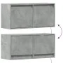 Mueble de TV de pared con luces LED gris hormigón 80x31x35 cm de , Muebles TV - Ref: Foro24-852358, Precio: 55,47 €, Descuent...