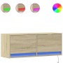Wand-TV-Möbel mit LED-Lichtern in Sonoma-Eiche 100x31x35 cm von , TV-Möbel - Ref: Foro24-852364, Preis: 63,65 €, Rabatt: %