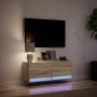 Wand-TV-Möbel mit LED-Lichtern in Sonoma-Eiche 100x31x35 cm von , TV-Möbel - Ref: Foro24-852364, Preis: 63,65 €, Rabatt: %