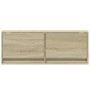 Mueble de TV de pared con luces LED roble Sonoma 100x31x35 cm de , Muebles TV - Ref: Foro24-852364, Precio: 63,60 €, Descuent...