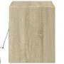 Mueble de TV de pared con luces LED roble Sonoma 100x31x35 cm de , Muebles TV - Ref: Foro24-852364, Precio: 62,90 €, Descuent...
