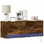 Wand-TV-Möbel mit LED-Lichtern in geräucherter Eiche 100x31x35 cm. von , TV-Möbel - Ref: Foro24-852366, Preis: 66,26 €, Rabat...